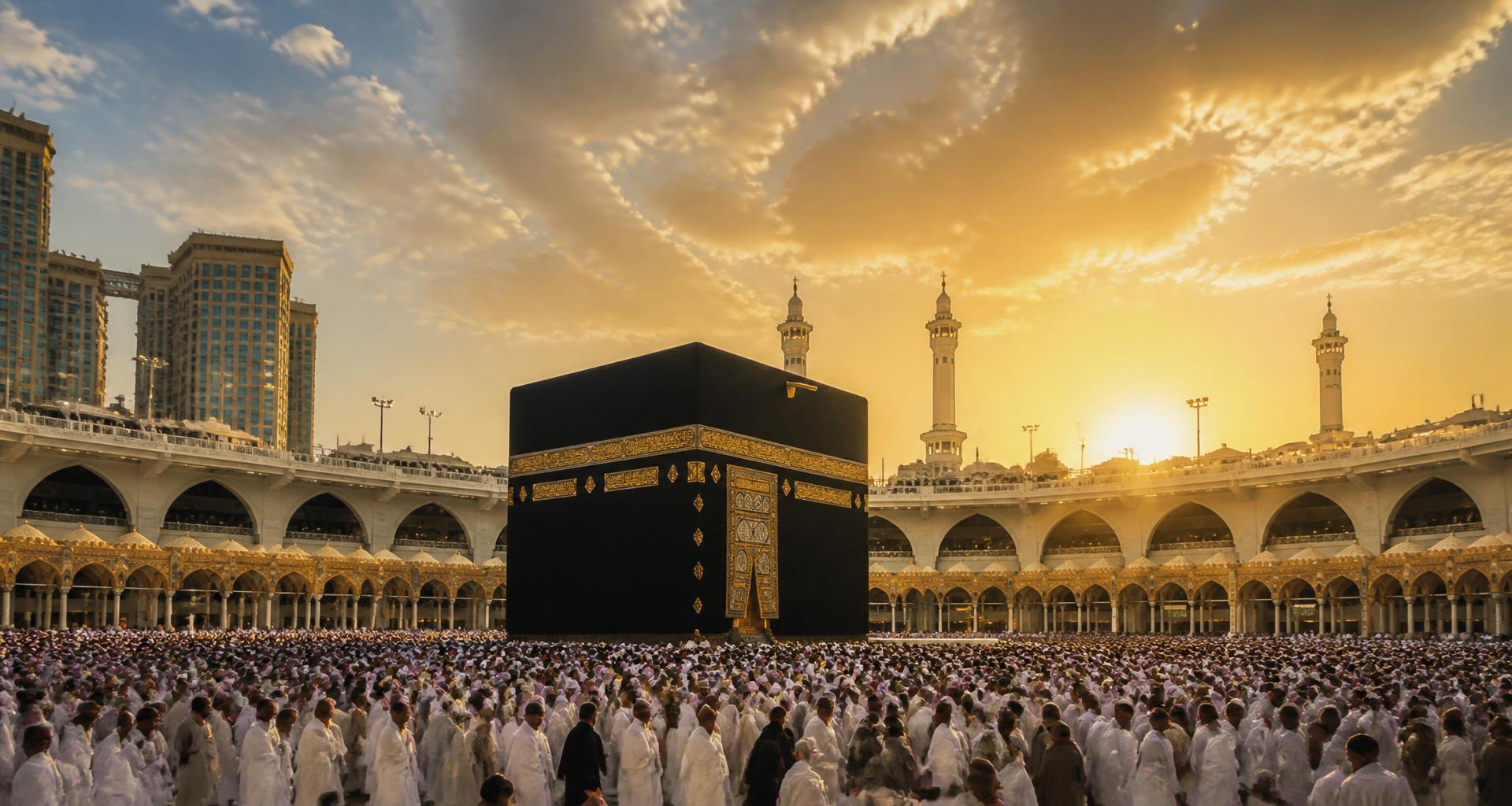 Holy Kaaba at sunset